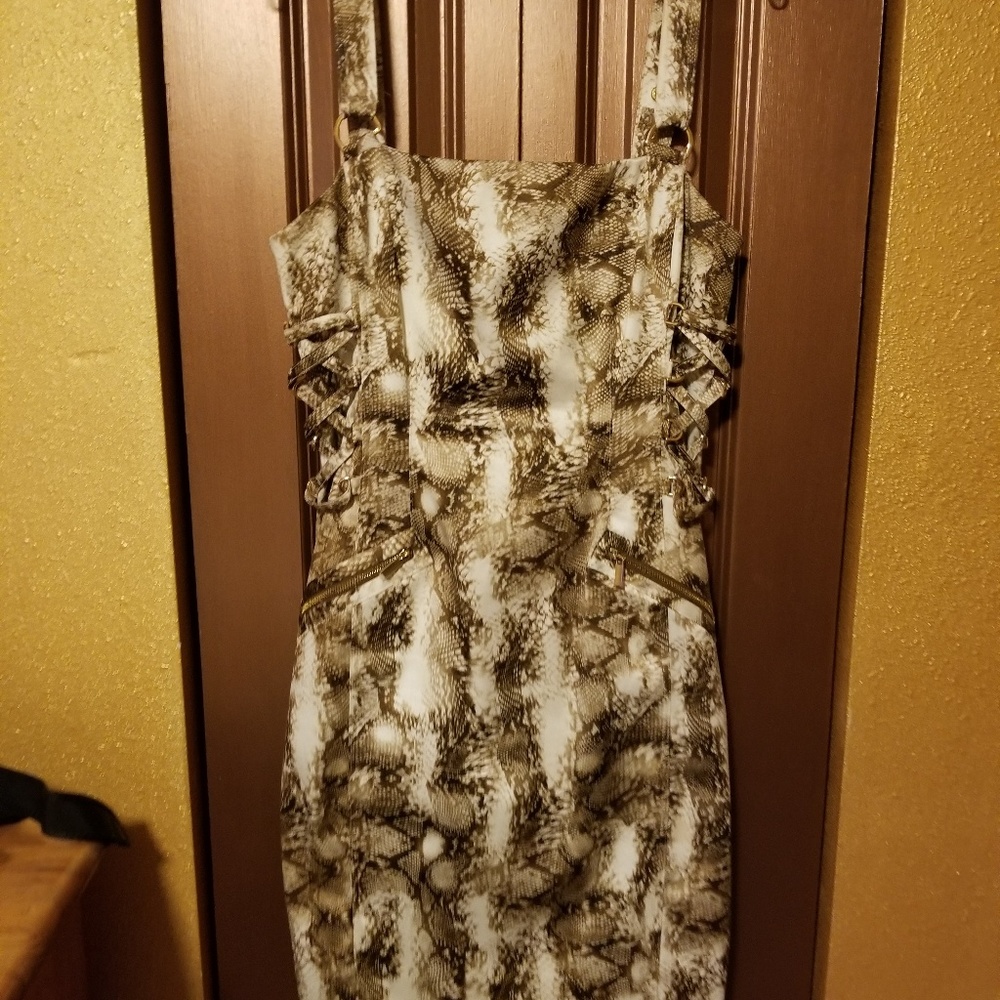 Snake skin print dress